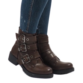 Botas de camelo QTY-002 castanho