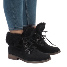 Botas de pele pretas com isolamento B9816-KB preto