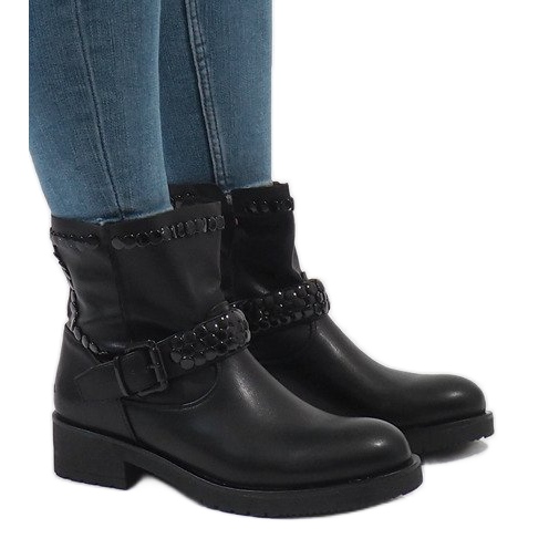 Botas pretas isoladas FC-H59 preto