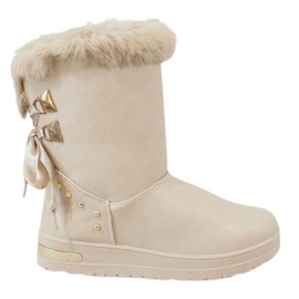 Marrom Botas de neve bege feminino AN-107