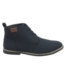 Sapatos masculinos com isolamento azul marinho 989-3 azul-marinho