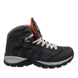 Botas masculinas de caminhada azul marinho 7264 azul-marinho