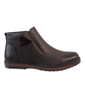Sapatos deslizantes marrons A20184-3 marrom