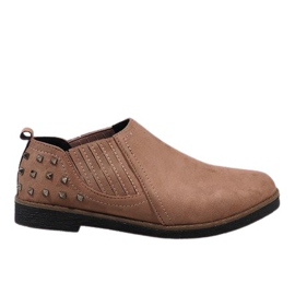 Sapatos deslizantes rosa com tachas LX157