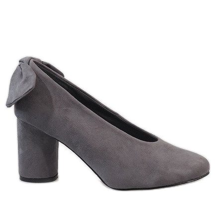 Bombas de camurça cinza no poste LL-93P