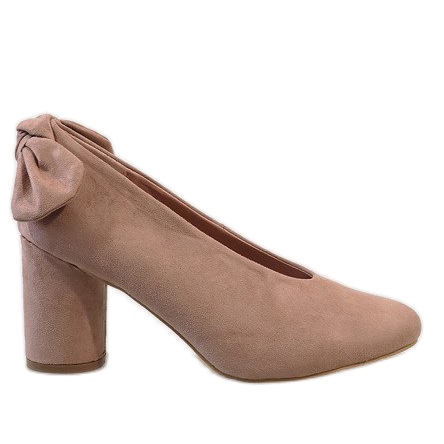 Bombas de camurça rosa no poste LL-93P Bombas de camurça rosa no poste LL-93P