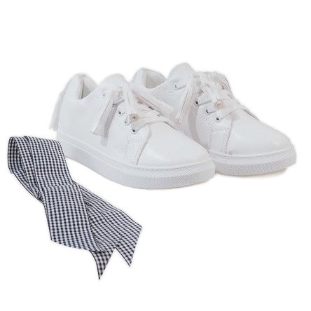 Tênis branco com franjas HS713-9 Tênis branco com franjas HS713-9