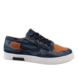 Tênis masculino azul marinho A9501 azul-marinho