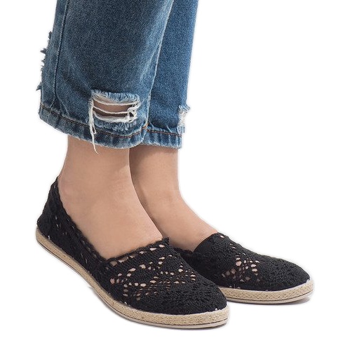 Tênis de renda preta JX57P preto