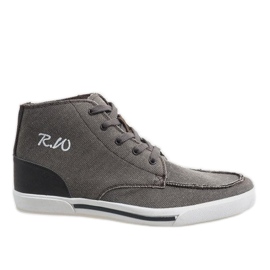 Sapatos altos elegantes castanhos F10455 marrom