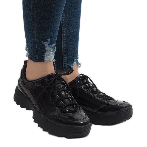 Sapatos esportivos da moda pretos 82017