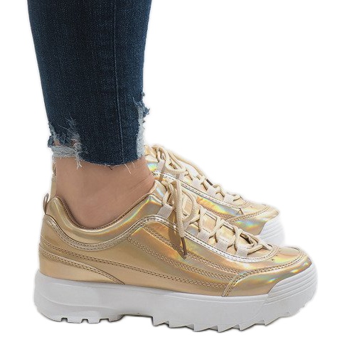 Sapatos esportivos da moda ouro 82017 dourado