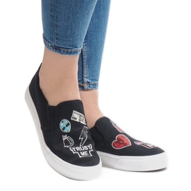 Tênis preto NB102P slip-on