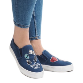 Tênis azul marinho slip-on NB102P azul-marinho