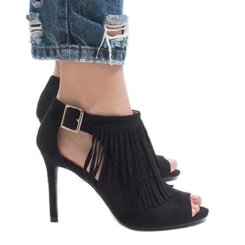 Botas boho pretas de salto 1551-149 preto