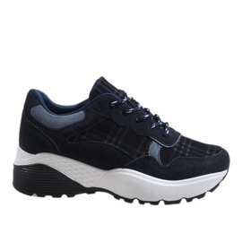 Calçados esportivos elegantes azul marinho 61012 azul-marinho