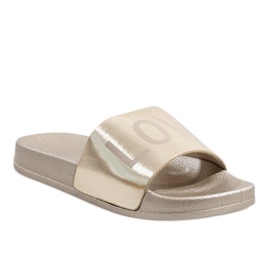 Love 812A chinelos dourados Love 812A chinelos dourados