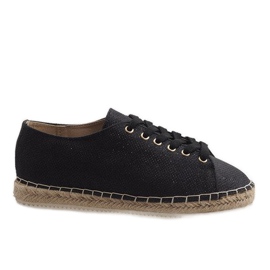 Alpercatas pretas com cordões 831-1 preto