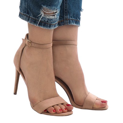 Sandálias de camurça rosa SY-31P