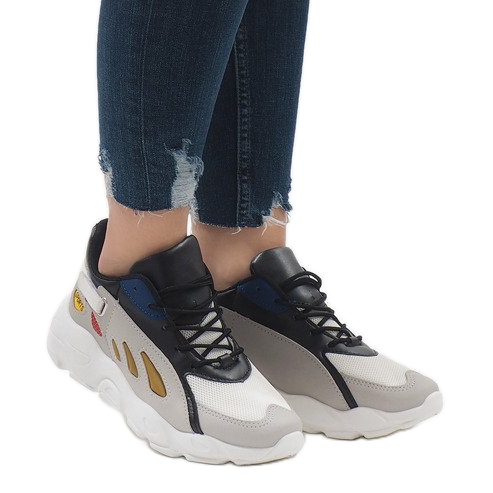 Sapatos esportivos da moda multicoloridos 9115 branco preto vermelho cinza verde