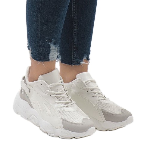 Sapatos esportivos da moda brancos 9115