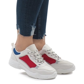 Sapatos esportivos da moda multicoloridos YM-31 branco Sapatos esportivos da moda multicoloridos YM-31 branco