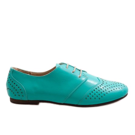 Sapatos de jazz Oxford verdes abertos 1