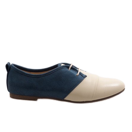 Sapatos Oxford bege de jazz 2 azul marinho
