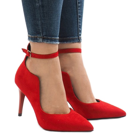 Botas vermelhas em salto B-54 vermelho