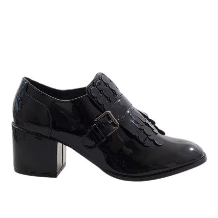 Botas pretas laqueadas de salto alto PZY-02 preto