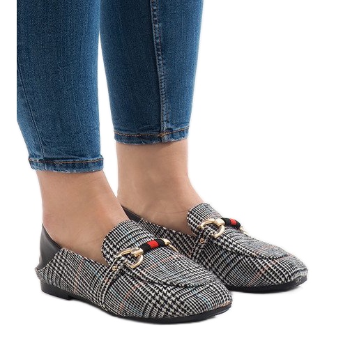 Mocassins de bailarina pretos YJX003