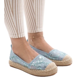 Azul Espadrilles a céu aberto azuis L08-71