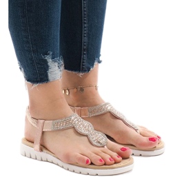 S11 sandálias rosa embelezadas S11 sandálias rosa embelezadas