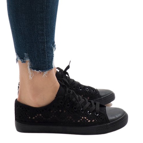 Tênis RL-673 de renda preta preto