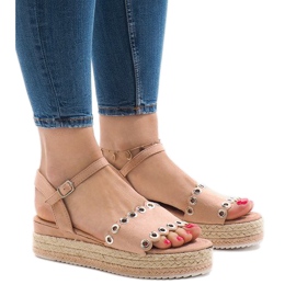 Sandálias plataforma rosa 99-46 Sandálias plataforma rosa 99-46