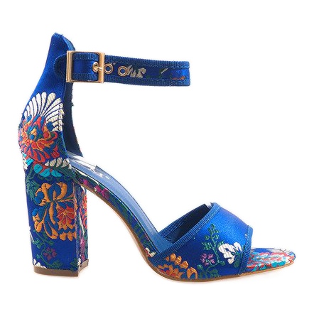 Sandálias azuis no poste 77-14 azul
