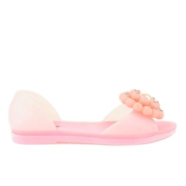 Sandálias Meliski rosa com uma flor HM701