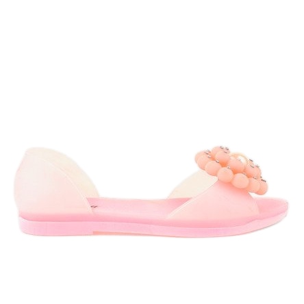 Sandálias Meliski rosa com uma flor HM701