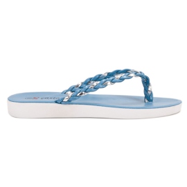 Seastar azul Flip-flops tecidos azuis