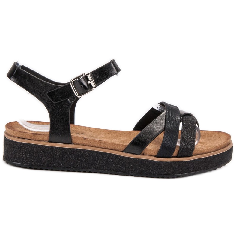 Bestelle Sandálias com solas brilhantes preto