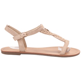 Ch. Creation Sandálias de camurça marrom