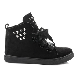 Botas e laços de camurça TL0149-1 Pretas preto