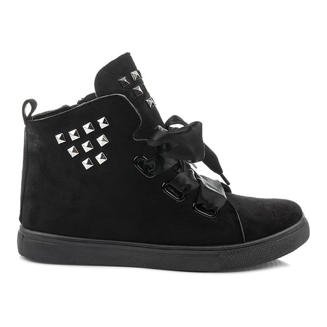 Botas e laços de camurça TL0149-1 Pretas preto