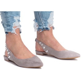 Bailarinas cinzentas com tachas Marou cinza