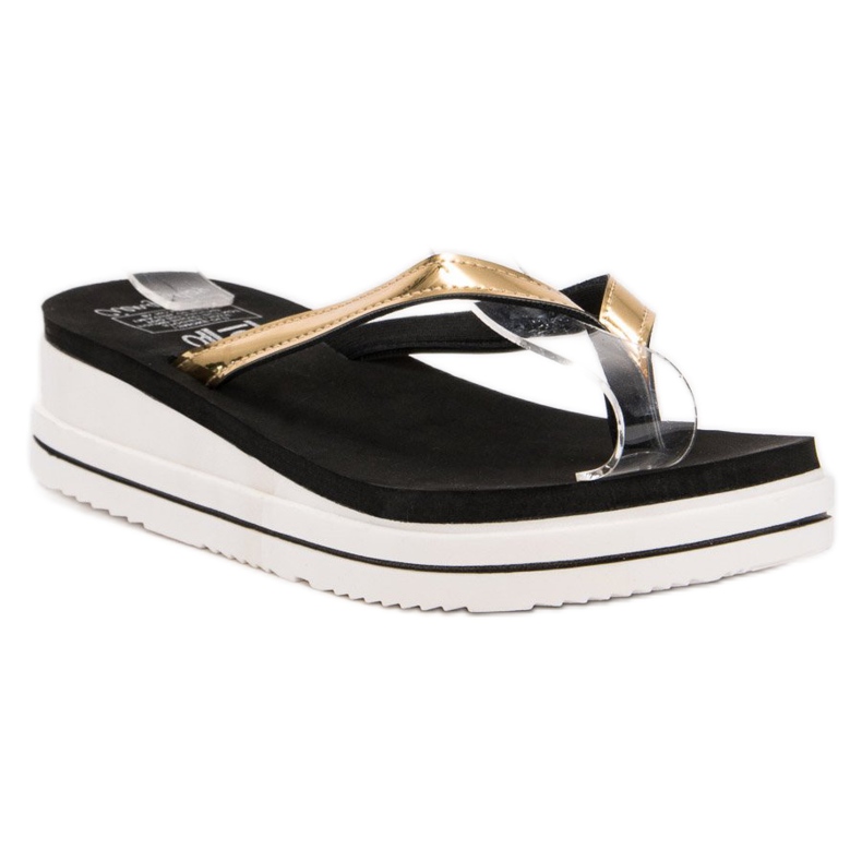 SHELOVET Chinelos de cunha preto