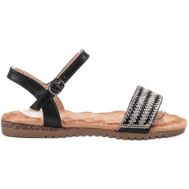 Emaks Sandálias com Zircônia Cúbica preto Emaks Sandálias com Zircônia Cúbica preto