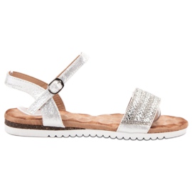 Emaks Sandálias com Zircônia Cúbica cinza Emaks Sandálias com Zircônia Cúbica cinza