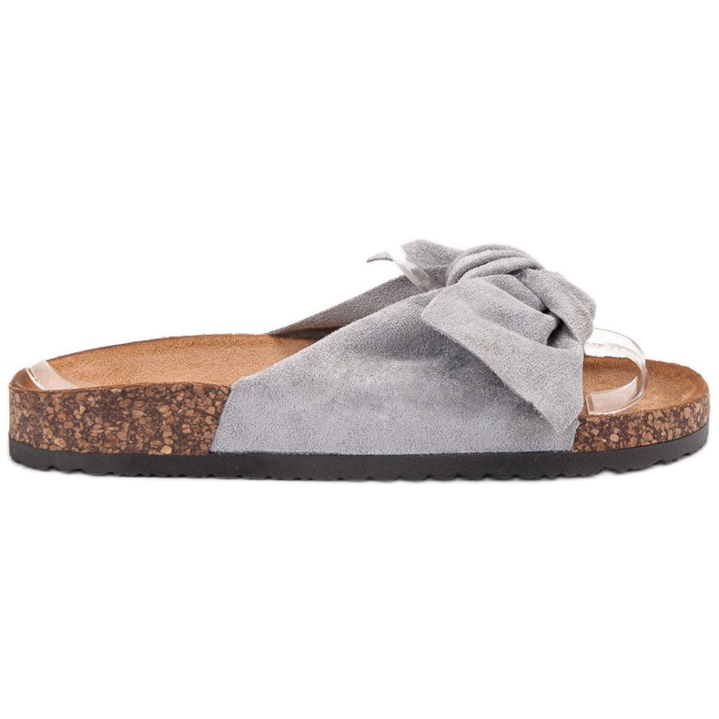 Super Me Chinelos elegantes cinza