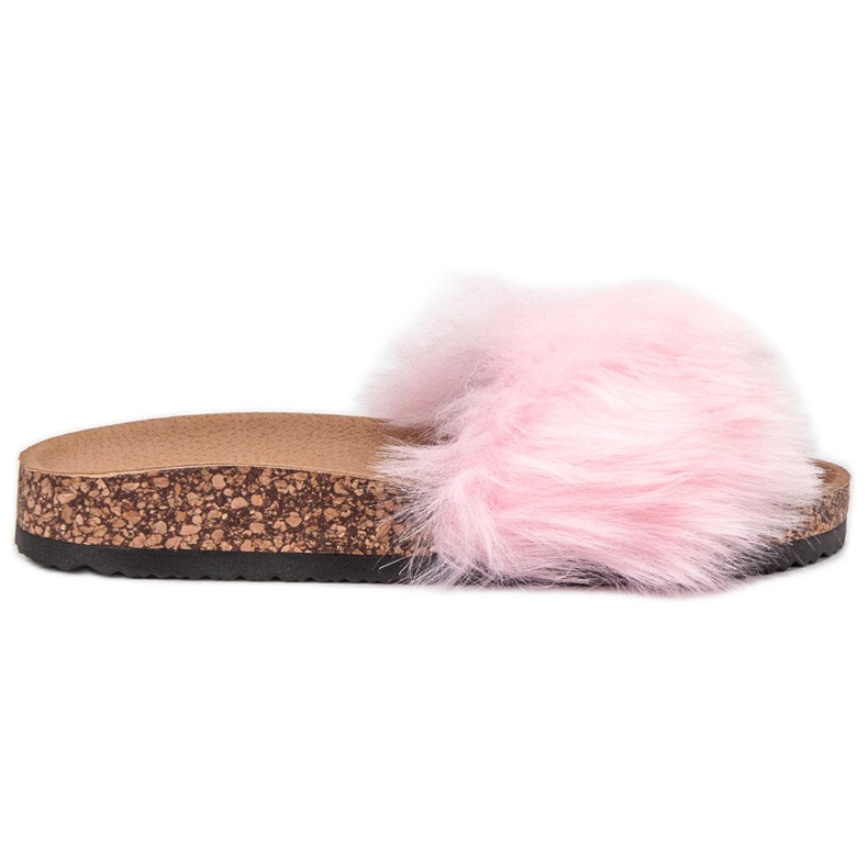 Bona Chinelos com pele rosa Bona Chinelos com pele rosa