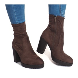 Botas de camurça BG-59 taupe marrom multicolorido